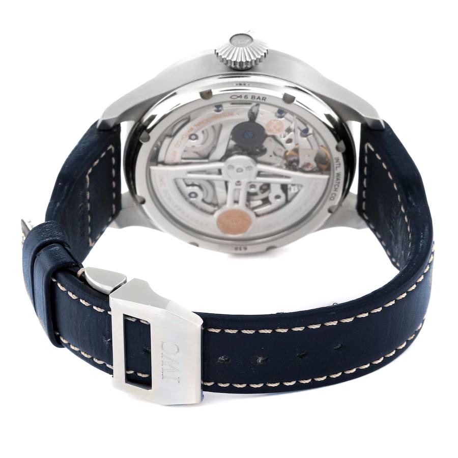 IWC Pilot Perpetual Calendar Blue Dial Steel Mens Watch IW503605