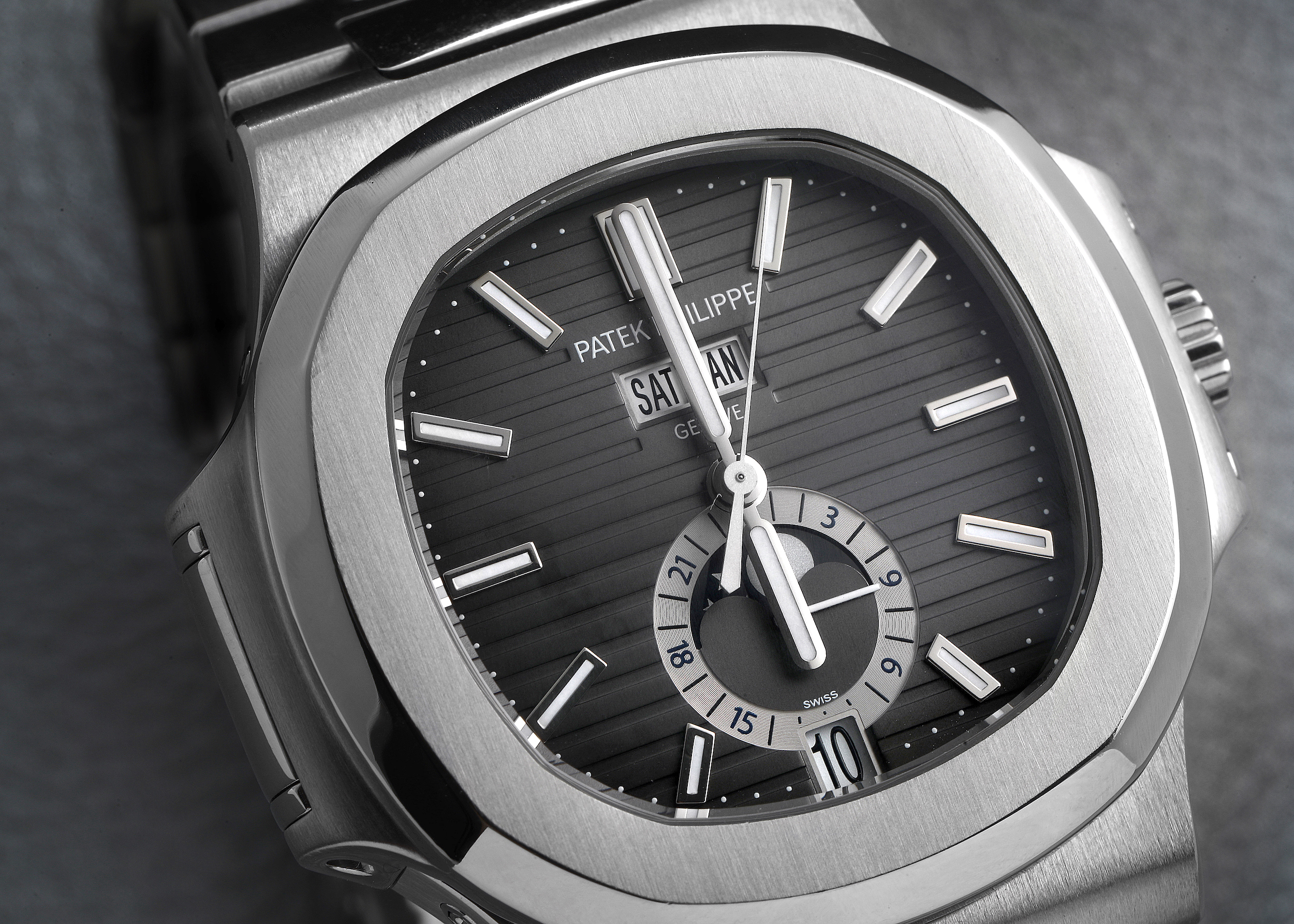 Patek Philippe Nautilus Annual Calendar Moonphase Steel Watch 5726