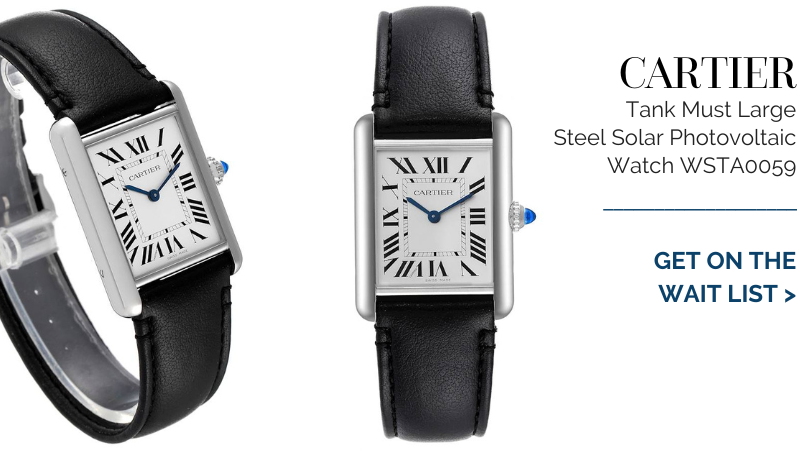Cartier Tank Must Large Steel Solar Photovoltaic Watch WSTA0059