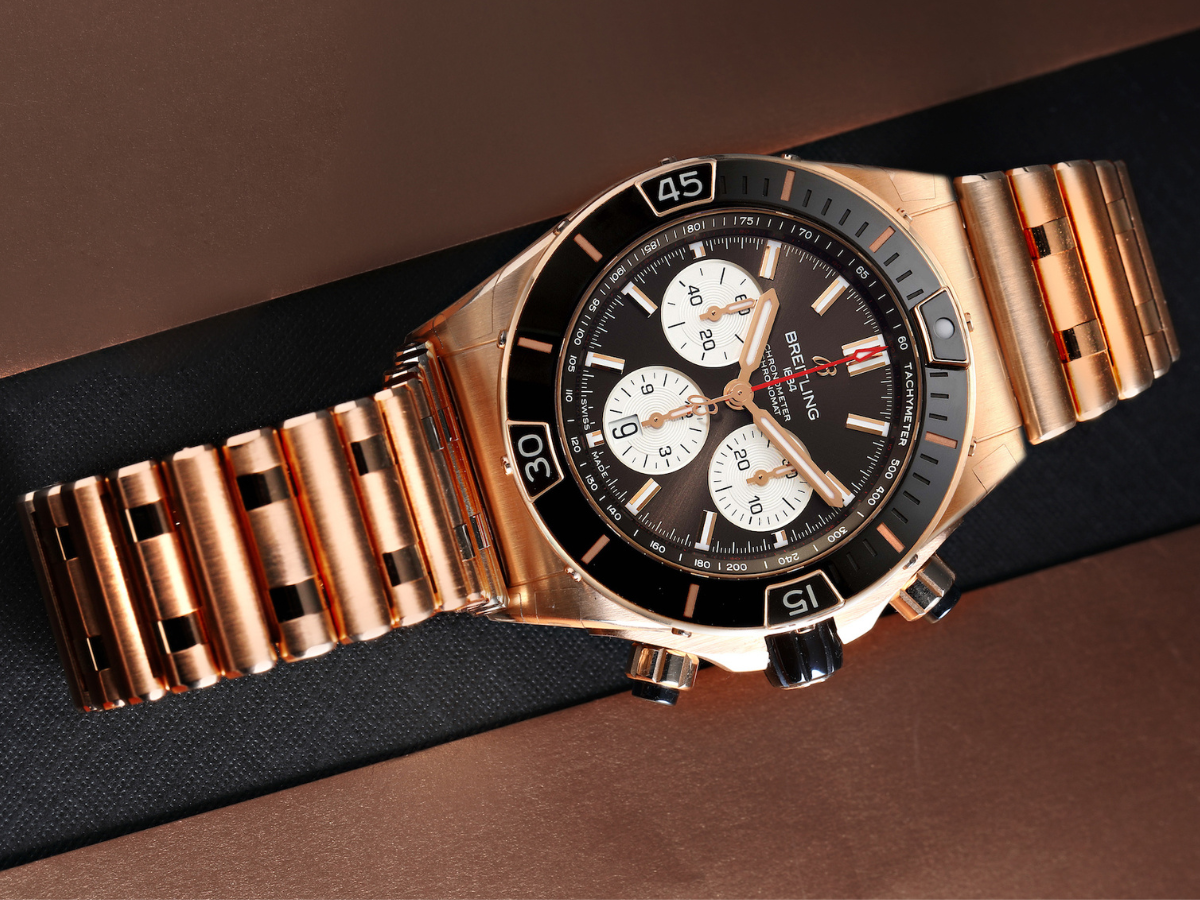 Breitling Super Chronomat B01 Rose Gold Brown Dial