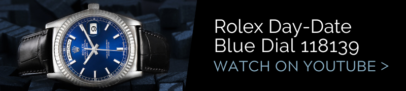 Rolex President Day Date White Gold Blue Dial