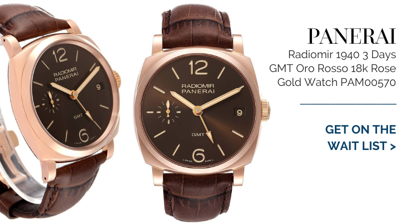 Panerai Radiomir 1940 3 Days GMT Oro Rosso 18k Rose Gold Watch PAM00570