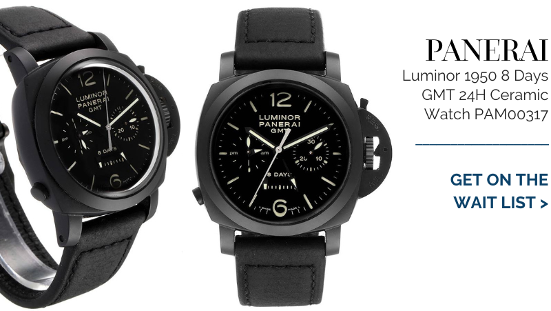 Panerai Luminor 1950 8 Days GMT 24H Ceramic Watch PAM00317 