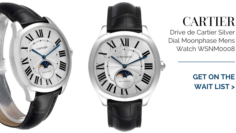 Cartier Drive de Cartier Silver Dial Moonphase Mens Watch WSNM0008