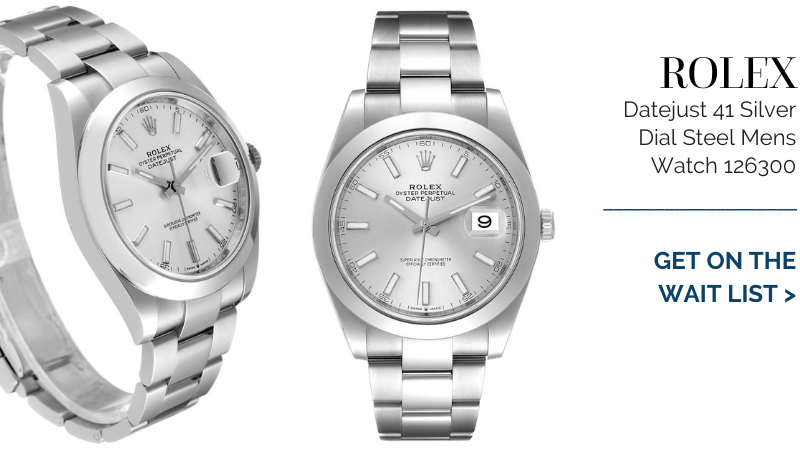 Rolex Datejust 41 Silver Dial Steel Mens Watch 126300