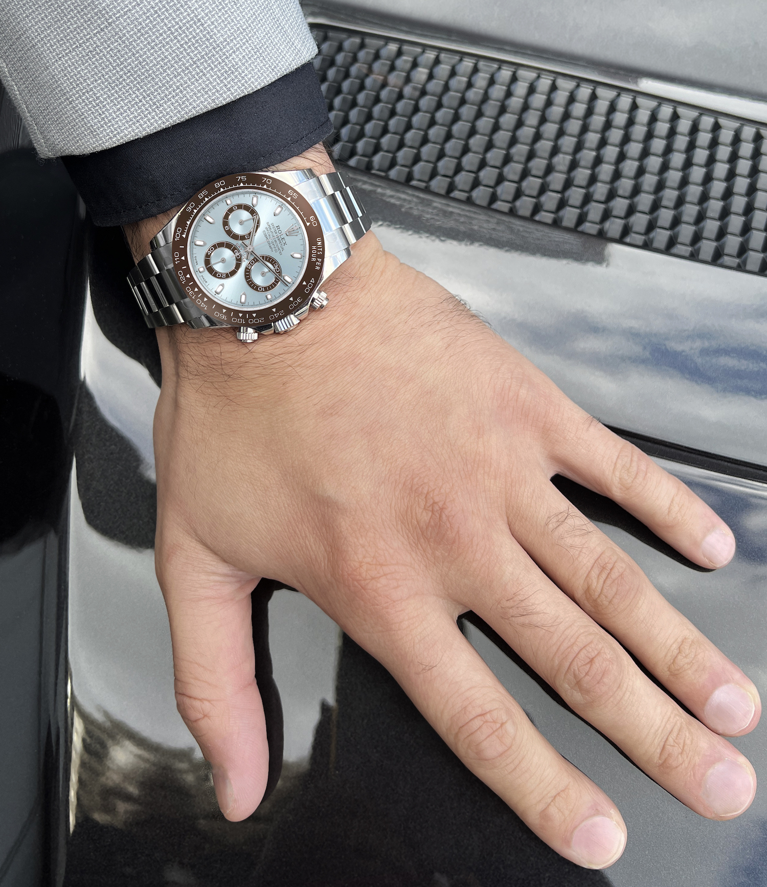 Rolex Daytona Ice Blue Dial Platinum Chronograph Mens Watch 116506