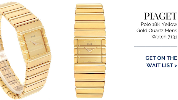 Piaget Polo 18K Yellow Gold Quartz Mens Watch 7131