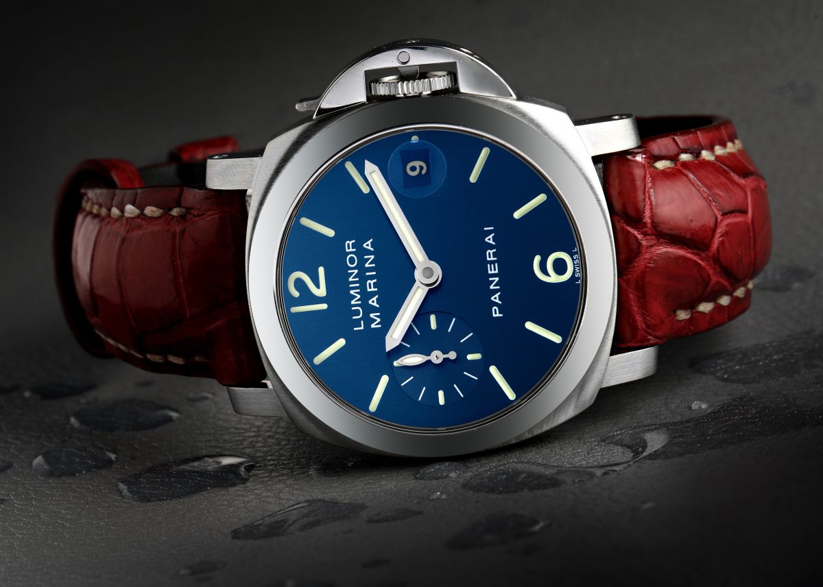 Panerai Luminor Marina Blue Dial Steel Mens Watch PAM00070