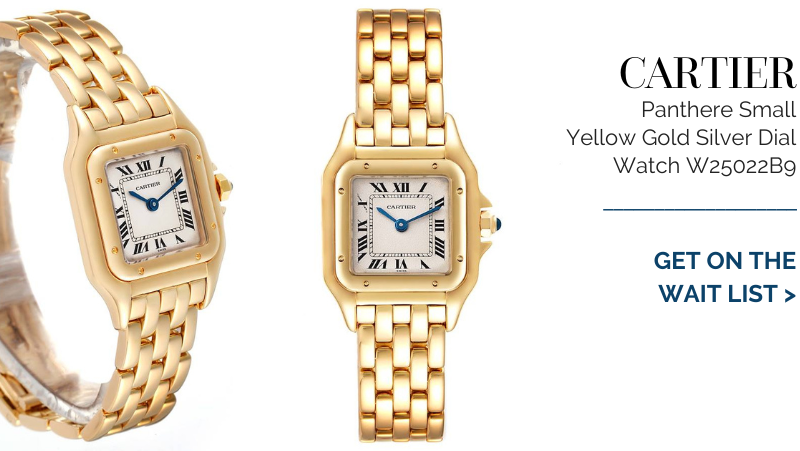 Cartier Panthere Small Yellow Gold Silver Dial Watch W25022B9