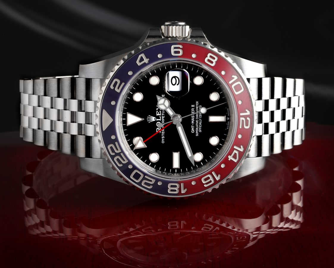 Rolex GMT Master II Pepsi Bezel Jubilee Steel Mens Watch 126710