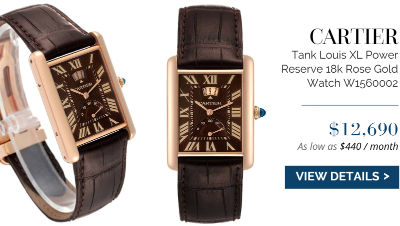 Cartier Tank Louis XL Power Reserve 18k Rose Gold Watch W1560002