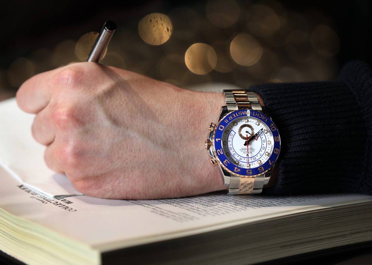 Rolex Yachtmaster II Rolesor EveRose Gold Steel Mens Watch 116681