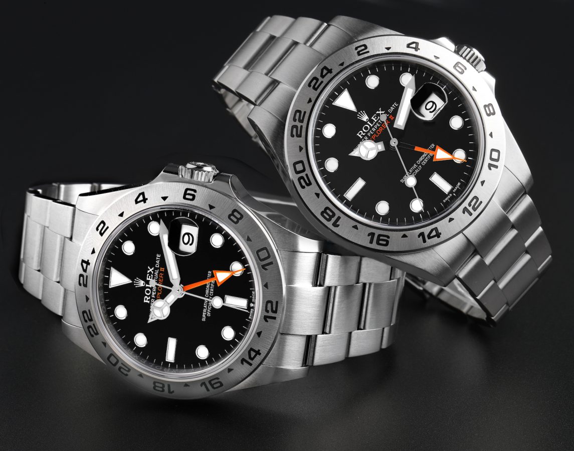 Rolex Explorer II 42 Black Dial Orange Hand Steel Mens Watch 226570