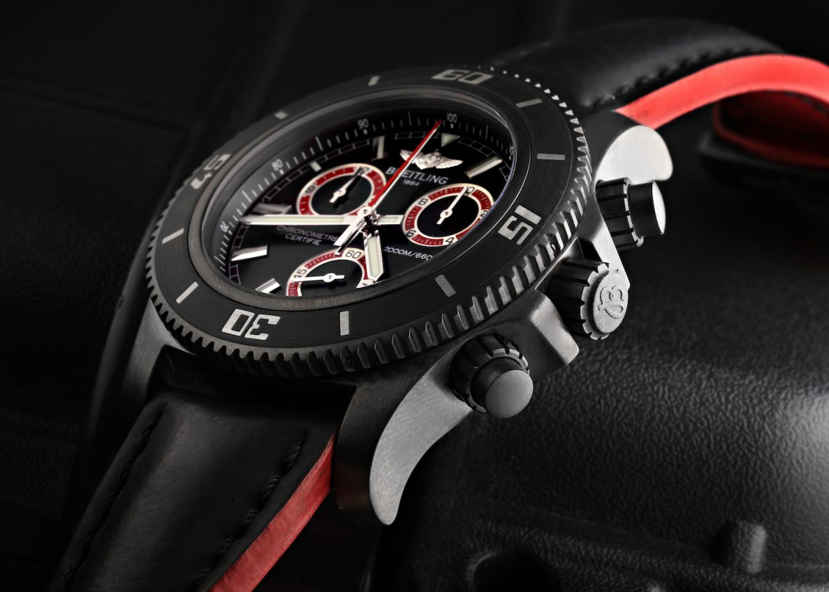 Breitling Superocean Chronograph Black Steel Mens Watch M73310