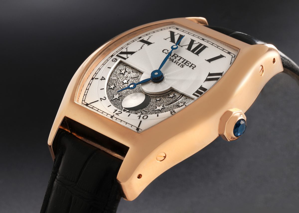 Cartier Tortue XL GMT Day-Night Rose Gold Mens Watch W1553551