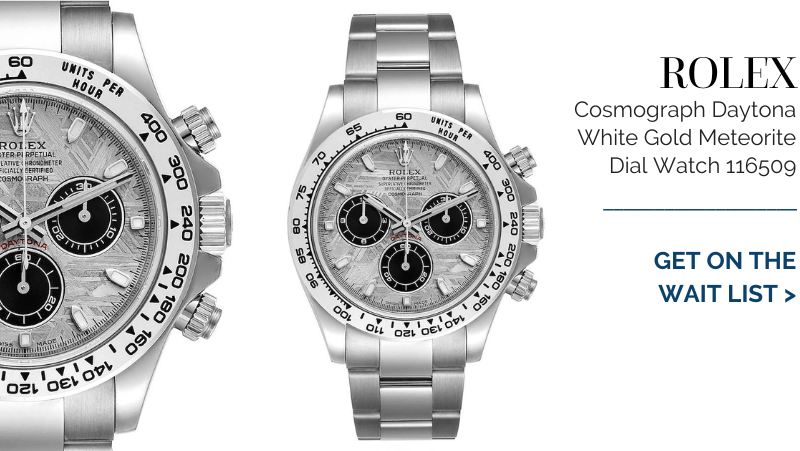 Rolex Cosmograph Daytona White Gold Meteorite Dial Mens Watch 116509