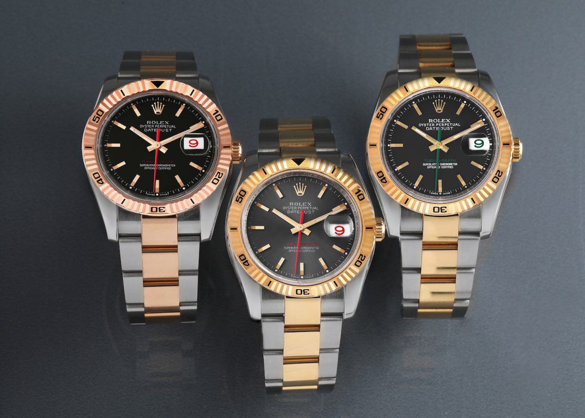 14 Rolex Turnograph Datejust Steel Yellow Gold Green Hand LE Watch 116263