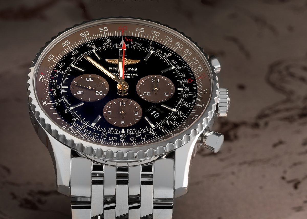 Breitling Navitimer 01 Black Brown Dial Limited Edition Mens Watch AB0127