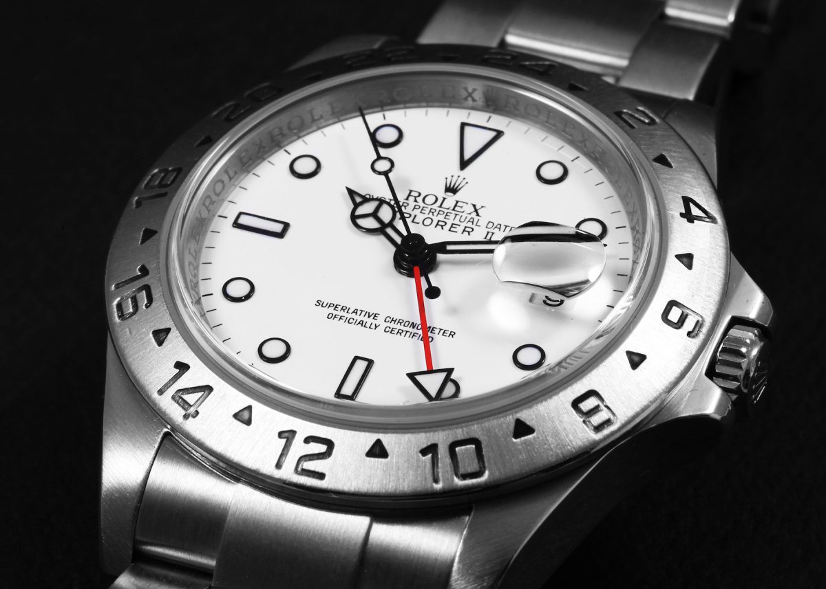 Rolex Explorer II 40mm White Dial Steel Mens Watch 16570