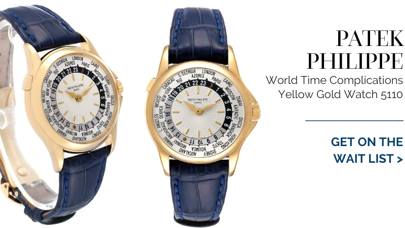 Patek Philippe World Time Complications Yellow Gold Mens Watch 5110