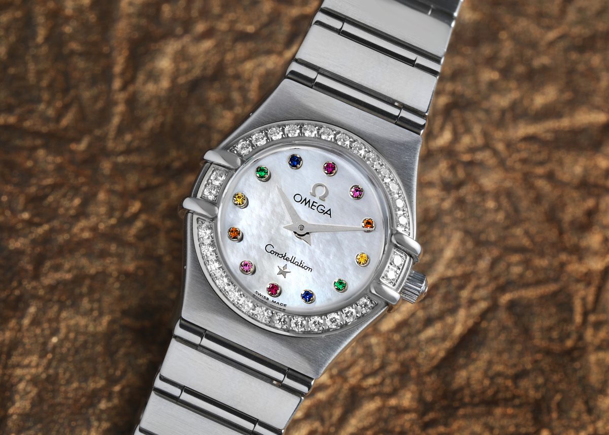 Omega Constellation Iris Steel Multi Stone Ladies Watch 1460.79.00