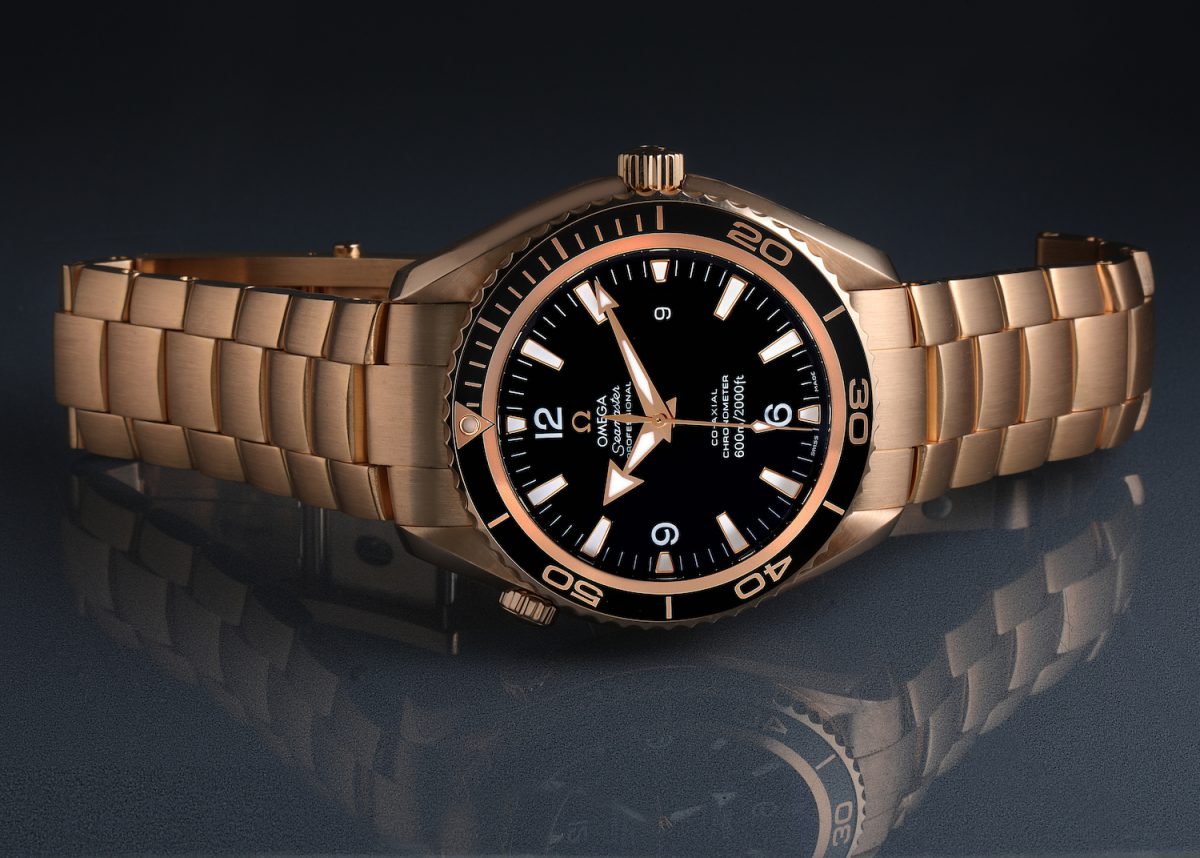 Omega Seamaster Planet Ocean Rose Gold Mens Watch 222.60.46.20.01.001