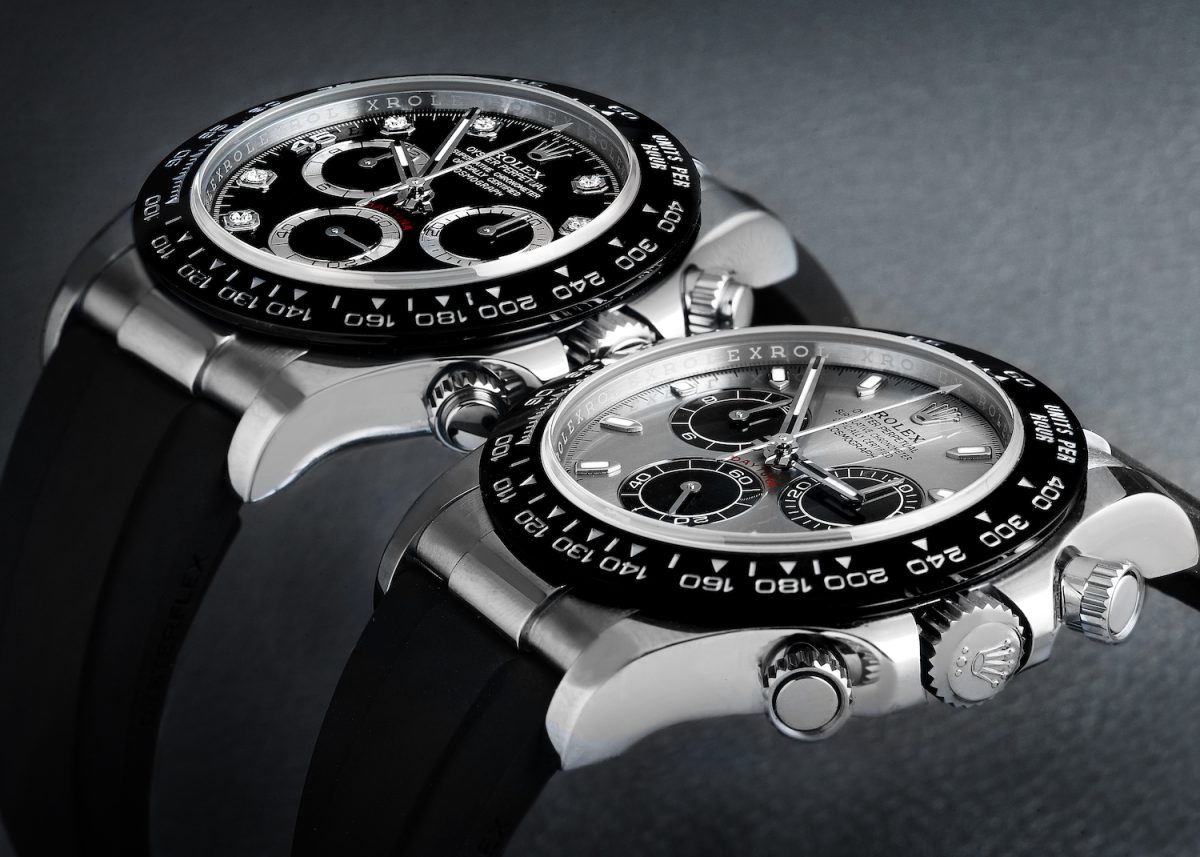 Rolex Daytona Grey Dial White Gold Ceramic Bezel Mens Watch 116519