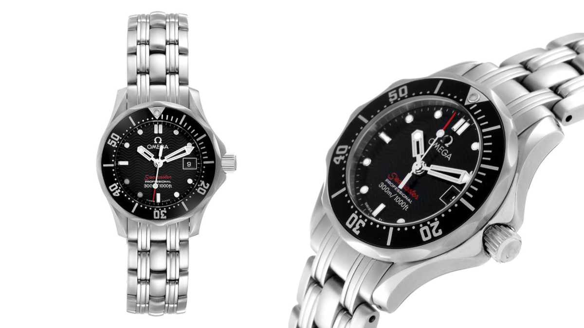 Omega Seamaster Steel Black Dial Ladies Watch 212.30.28.61.01.001