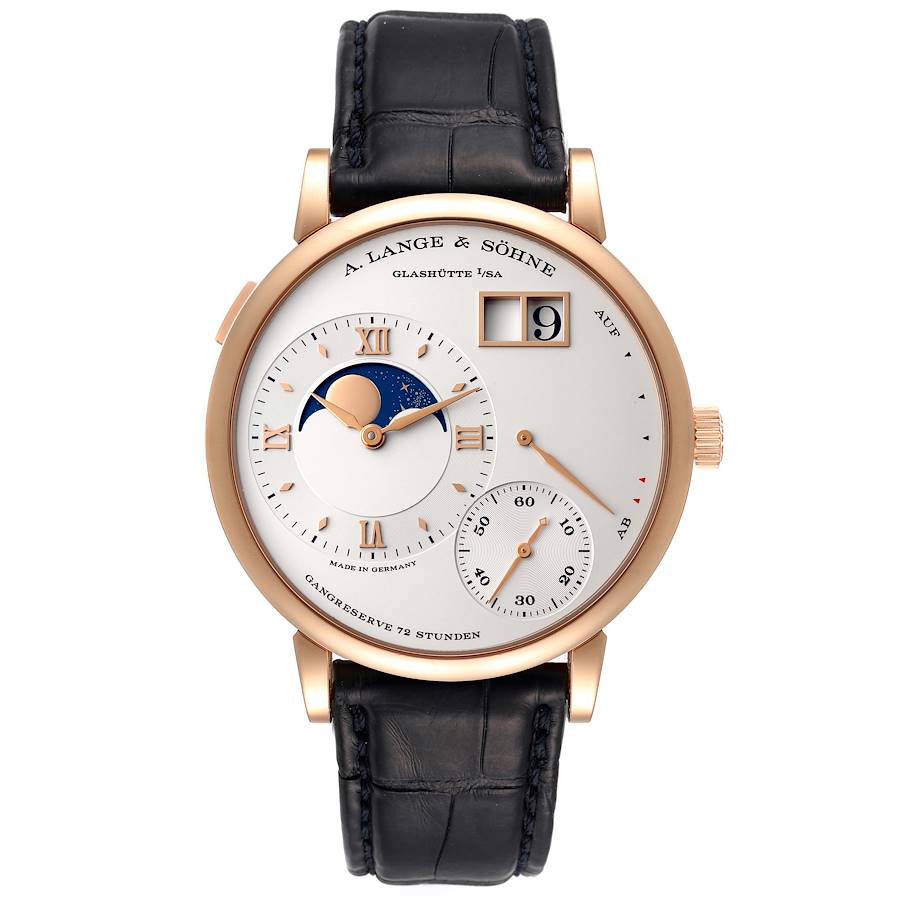 A. Lange Sohne Grand Lange 1 Moonphase 18k Pink Gold Mens Watch 139.032