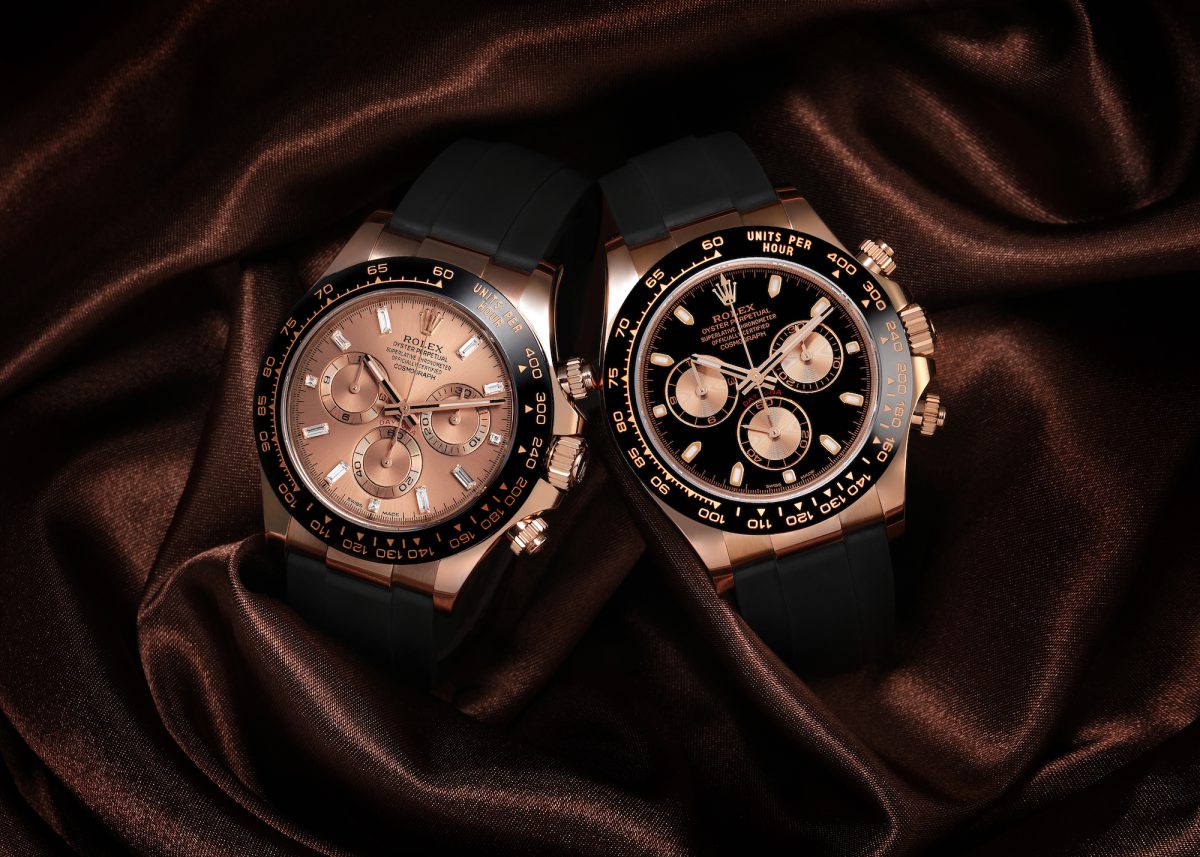 Rolex Daytona Everose Gold Ceramic Bezel Oysterflex Models 116515