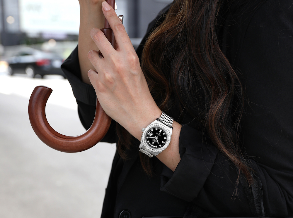 Rolex President Day-Date II White Gold Diamond Mens Watch 218349