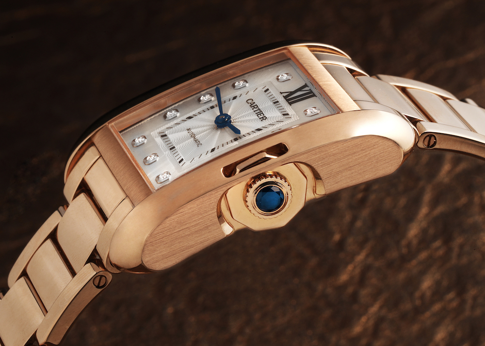 Cartier Tank Anglaise Rose Gold Diamond Ladies Watch WJTA0004