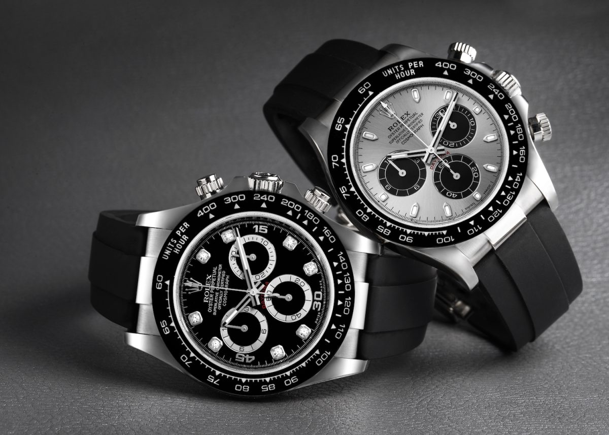 Rolex Daytona Grey Dial White Gold Ceramic Bezel Mens Watch 116519