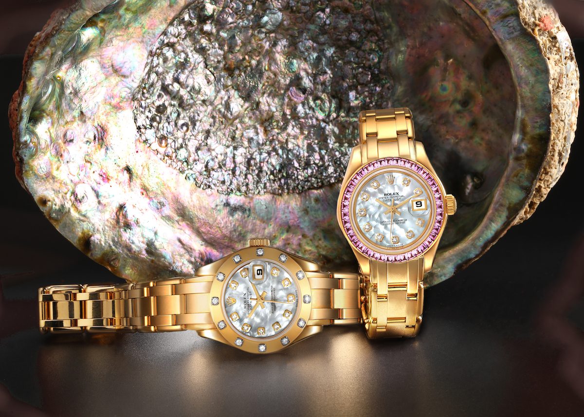 Rolex Pearlmaster Yellow Gold Mother of Pearl Dial Watches