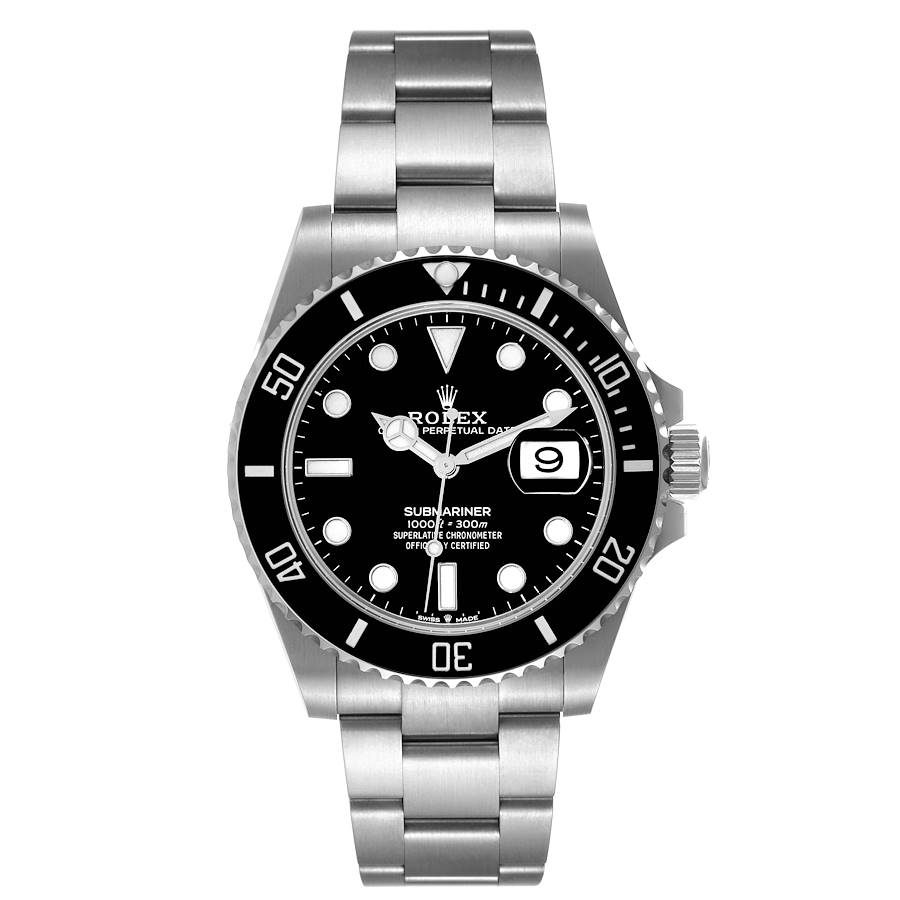 Rolex Submariner Black Dial Ceramic Bezel Steel Mens Watch 126610