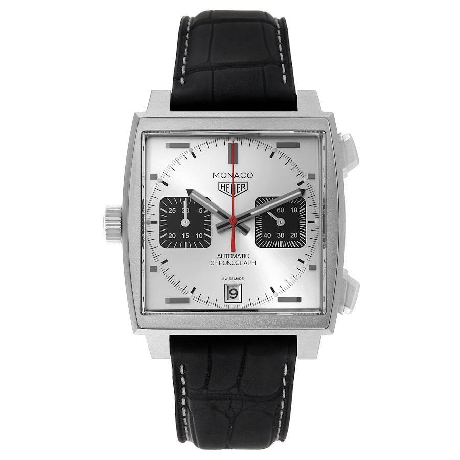 Tag Heuer Monaco Caliber 11 Silver Dial Titanium Mens Watch CAW218B
