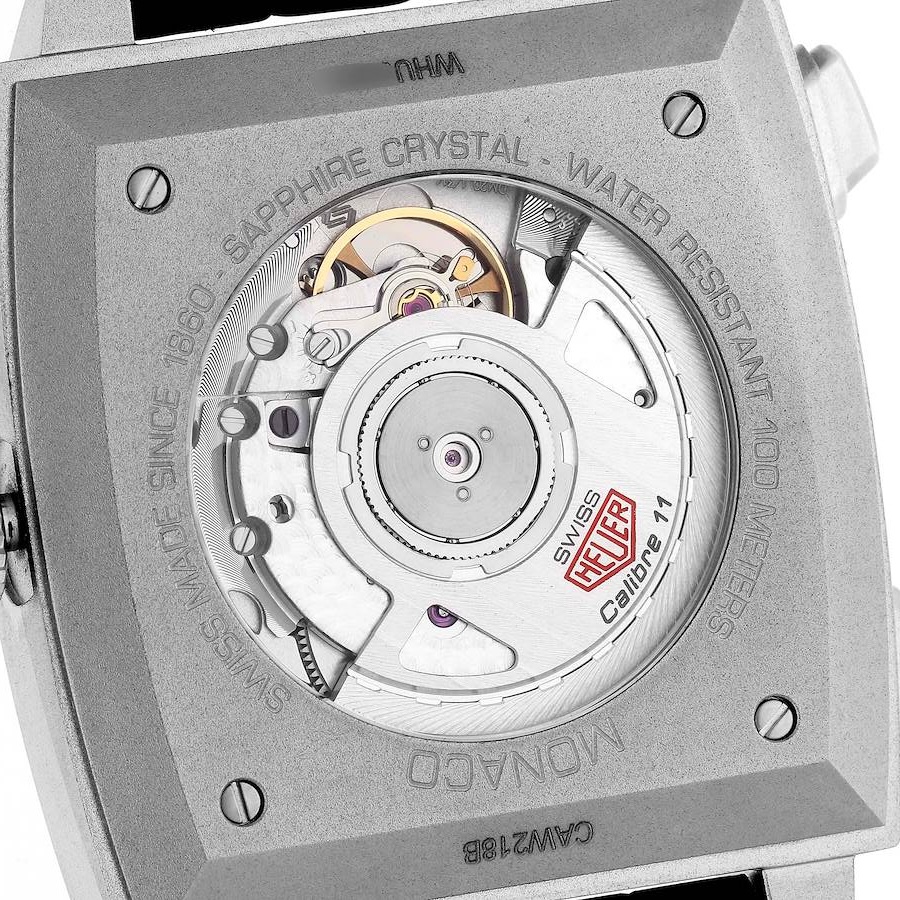 Tag Heuer Monaco Caliber 11 Silver Dial Titanium Mens Watch CAW218B