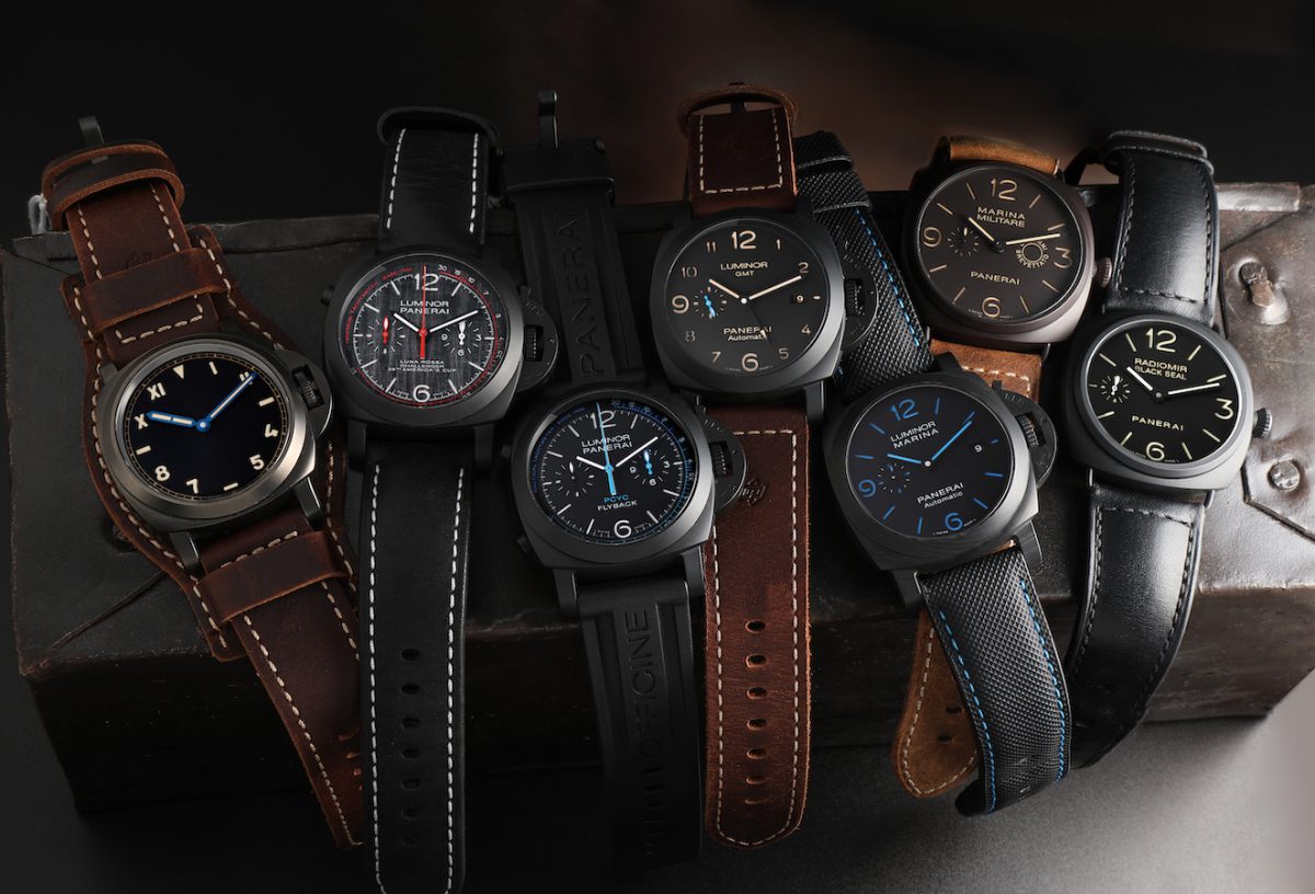 Panerai Radiomir, Submersible, and Luminor Marina watches in Ceramic