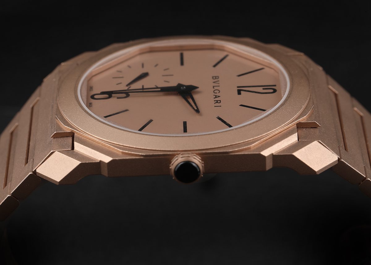 Bvlgari Octo Finissimo Sandblasted Rose Gold Extra Thin Mens Watch 102912