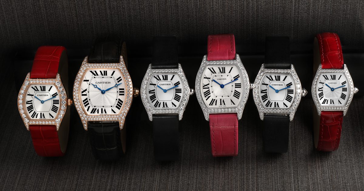 Cartier Tortue White Gold Rose Gold Diamond Ladies Watches