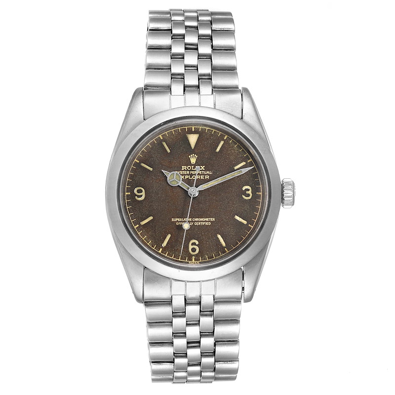 Rolex Explorer Chapter Ring Exclamation Point Tropical Vintage Watch 1016