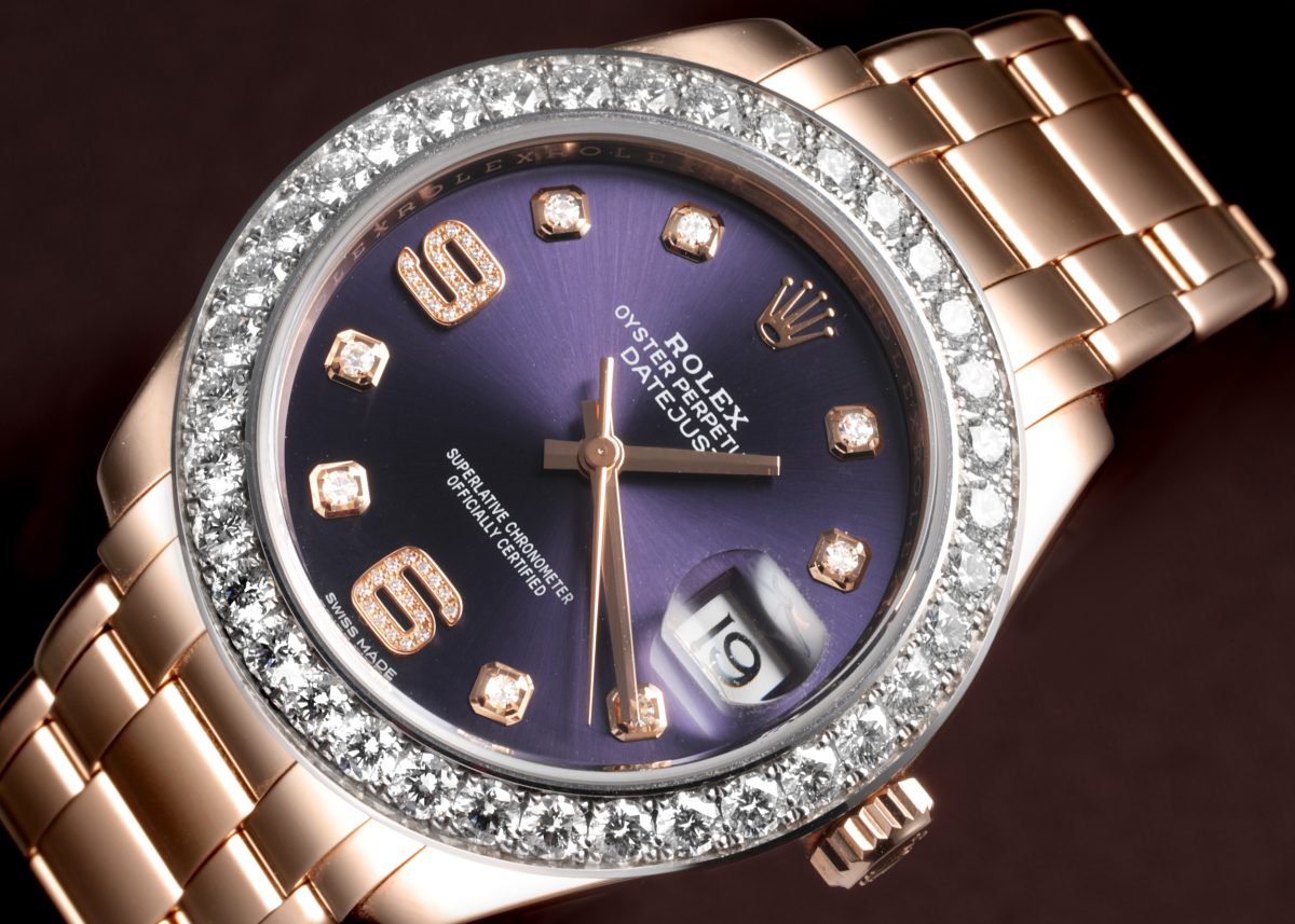 Rolex Pearlmaster 39 18k Rose Gold Diamond Mens Watch 86285