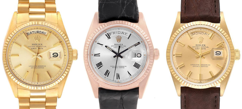 Rolex President Day-Date 18k Yellow Gold and Rose Gold Watches 1803