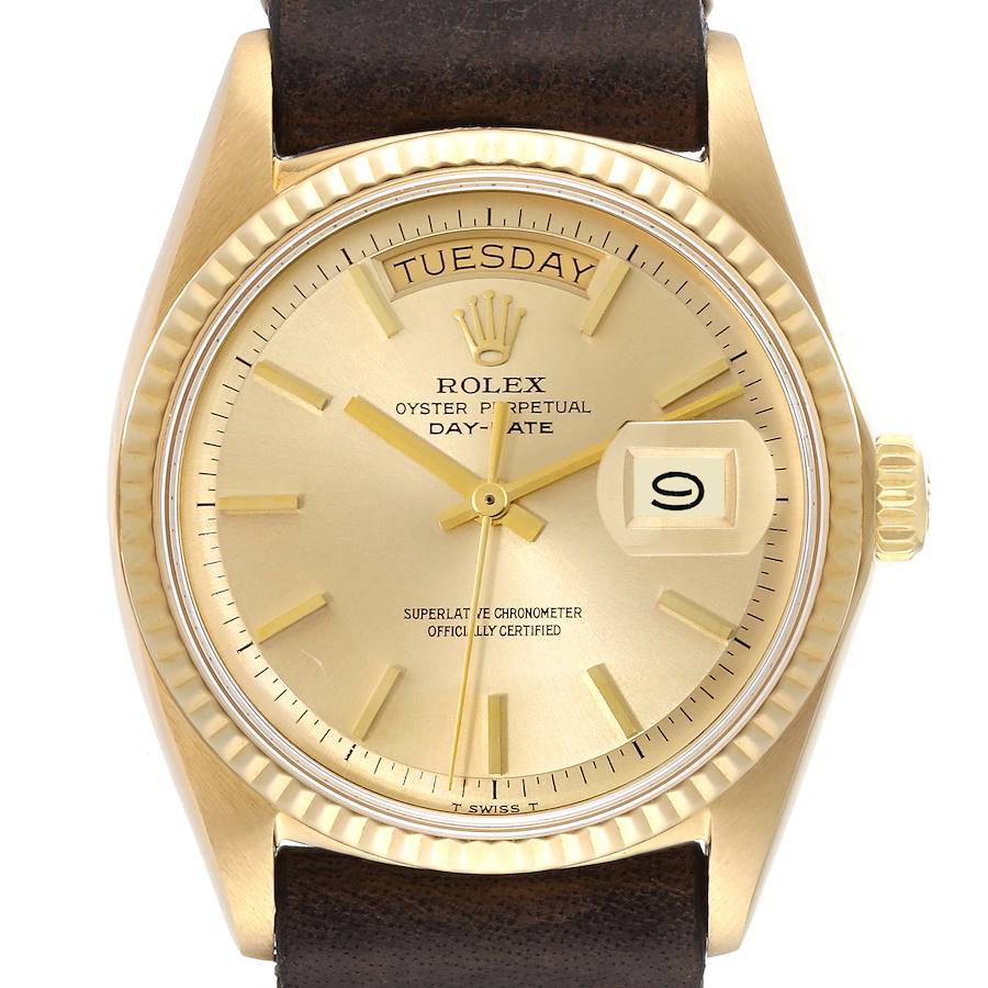 Rolex President Day-Date 18k Yellow Vintage Gold Mens Watch 1803