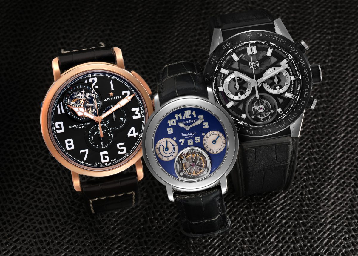 Tourbillon Watches - Zenith Montre d'Aeronef Type 20, Audemars Piguet Jules, TAG Heuer Carrera