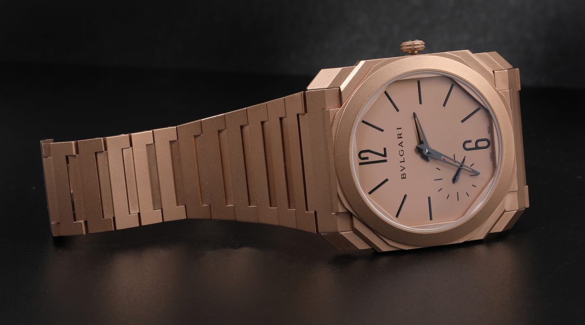 Bvlgari Octo Finissimo Sandblasted Rose Gold Extra Thin Mens Watch 102912