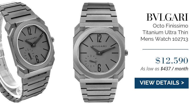 Bvlgari Octo Finissimo Titanium Ultra Thin Mens Watch 102713