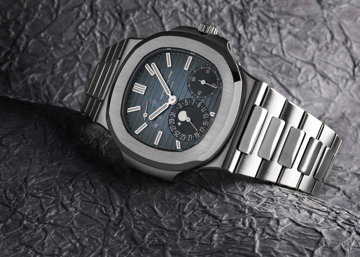 Patek Philippe Nautilus Blue Dial Moonphase Steel Men’s Watch 5712