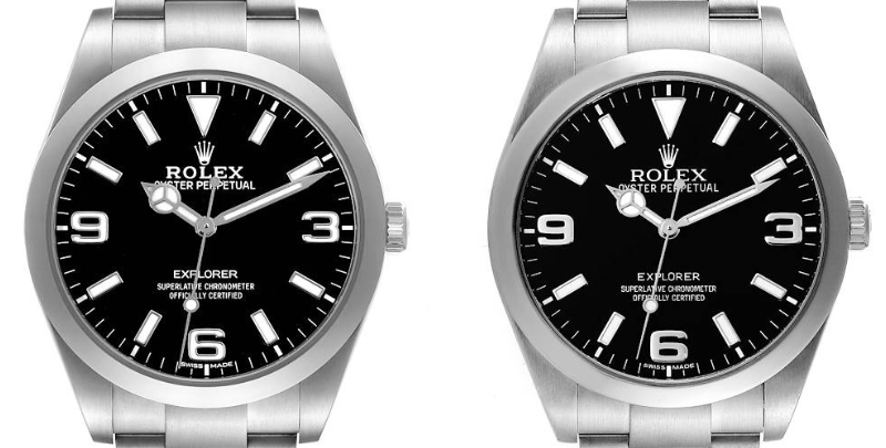 Rolex Explorer I 39mm Mark I and Mark II Dials