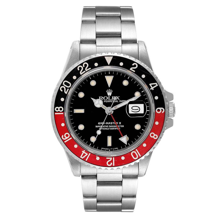 Rolex GMT Master Fat Lady Vintage Coke Black Red Bezel Mens Watch 16760